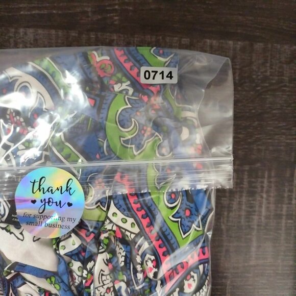 Talbots Womens 4P Multicolor Abstract Silk Long Sleeve Blouse Vibrant Funky - Picture 8 of 8